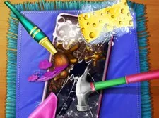 ילדה מנוקדת טלפון שבור